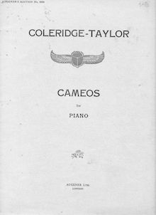 Partition complète, 3 Cameos pour Piano, Op.56, Coleridge-Taylor, Samuel