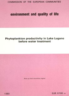 Phytoplankton productivity in Lake Lugano before water treatment