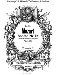 Partition trompette 2 (en C), église Sonata, Church Sonata No.12Church Sonata No.14