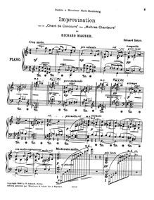 Partition Die Meistersinger -- Chant de Concours, 2 Improvisations sur des Motifs de R. wagner