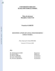 Identification des structures de génie civil, Identification of civil engineering structures