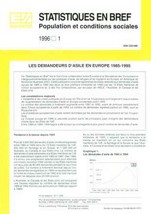 Les demandeurs d asile en Europe 1985-1995
