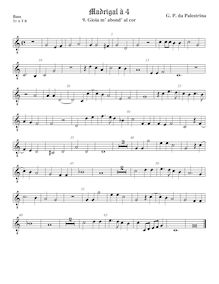 Partition viole de basse, octave aigu clef, Madrigali a Quattro Voci