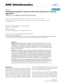 PCA-based population structure inference with generic clustering algorithms