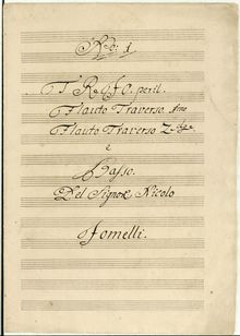 Partition Sonata No.1, 7 Trio sonates, D, G, D, G, C, D, G, Jommelli, Niccolò