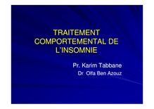 TRAITEMENT COMPORTEMENTAL DE L INSOMNIE [Mode de compatibilité]