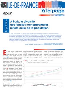 A Paris, la diversité des familles monoparentales reflète celle de la population