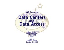 IGS Tutorial Data Centers and Data Access