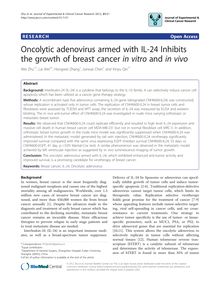Oncolytic adenovirus armed with IL-24 Inhibits the growth of breast cancer in vitro and in vivo