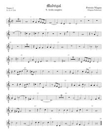 Partition ténor viole de gambe 3, octave aigu clef, Madrigali a 5 Voci, Libro 2 par Mogens Pedersøn