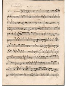 Partition flûte 2, Piano Concerto en C major, Op.40, C major, Sterkel, Johann Franz Xaver