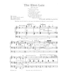 Partition , pour Ebon luth, 2 pièces pour orgue, Lester, Thomas William