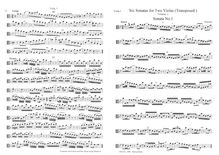 Partition parties complètes, 6 sonates pour 2 flûtes, violons ou enregistrements, TWV40:101-106 par Georg Philipp Telemann