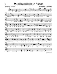Partition Soprano enregistrement , 6 Motets, Vaet, Jacobus