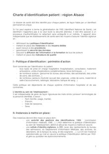 Charte d identification patient : région Alsace