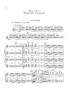 Partition violons I, Rapsodie espagnole, Rhapsodie espagnole, Ravel, Maurice
