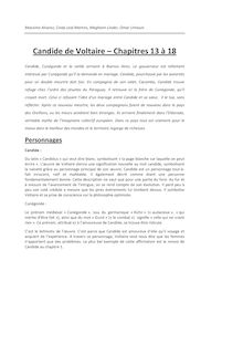 Analyse Candide de Voltaire  Chapitres 13 à 18