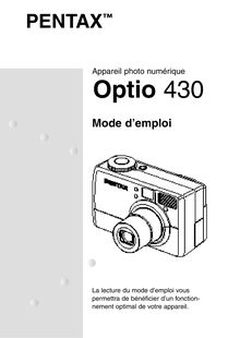 Notice Appareil Photo numériques Pentax  Optio 430