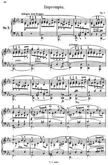 Partition complète, Impromptu No.1, Op.7, Henselt, Adolf von