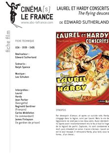 Laurel et Hardy conscrits de Sutherland Edward