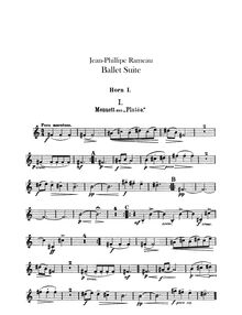 Partition cor 1, 2 (en F), Rameau Ballet , Mottl, Felix