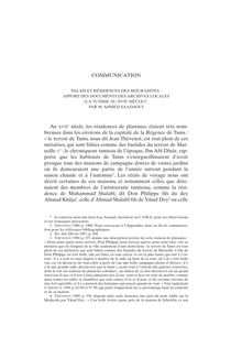 Palais et résidences des Mouradites : apport des documents des archives locales (la Tunisie au XVIIe s.) - article ; n°1 ; vol.150, pg 635-656