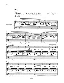 Partition complète, Pianto di monaca, Tosti, Francesco Paolo