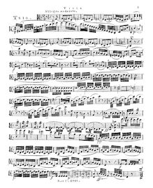 Partition viole de gambe, corde Trio, Op.96, Krommer, Franz