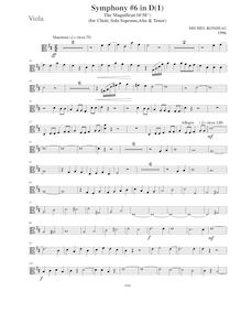 Partition altos, Symphony No.6  Magnificat , D major, Rondeau, Michel par Michel Rondeau