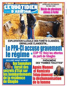 Le Quotidien d’Abidjan n°4124 - du lundi 16 mai 2022