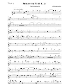 Partition flûte 1, Symphony No.8, E major, Rondeau, Michel par Michel Rondeau