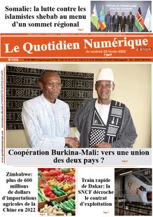 Le Quotidien Numérique d’Afrique N° 2126 - Du vendredi 3 févier 2023