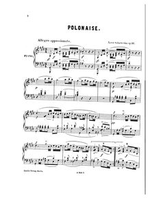 Partition complète, Polonaise, Op.12, Scharwenka, Xaver