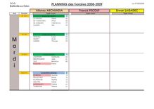 Planning cours TCO 2008-2009