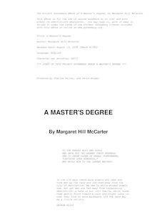 A Master s Degree