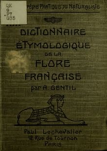 Dictionnaire étymologique de la flore francaise