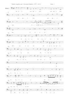Partition basse 1 , partie, 3 Motets, Gabrieli, Giovanni