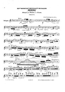 Partition de violon, 6 Morceaux de Salon, Op.22, Vieuxtemps, Henri