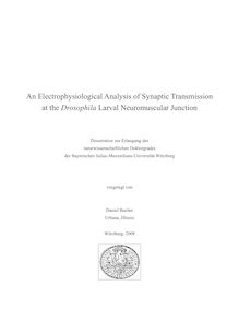 An electrophysiological analysis of synaptic transmission at the Drosophila larval neuromuscular junction [Elektronische Ressource] / vorgelegt von Daniel Bucher