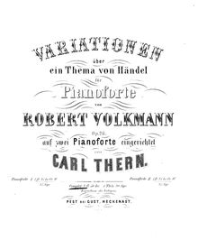Partition Piano 1, Variationen über ein Thema von Handel, Op.26