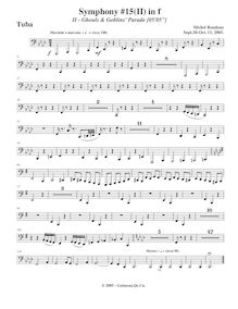 Partition Tuba, Symphony No.15  Black Halloween , F minor, Rondeau, Michel par Michel Rondeau