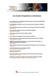Les écoles d ingénieurs à Bordeaux