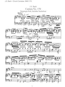Partition complète, Vergnügte Ruh, beliebte Seelenlust, Bach, Johann Sebastian