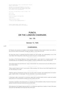 Punch, or the London Charivari, Volume 159, October 13, 1920