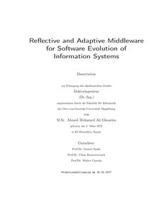 Reflective and adaptive middleware for software evolution of information systems [Elektronische Ressource] / von Ahmed Mohamed Ali Ghoneim