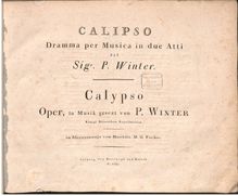 Partition complète, La grotta di Calipso, Winter, Peter von