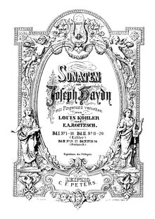 Partition Cover, Piano Sonata No.52 en E flat major, Haydn, Joseph
