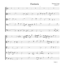 Partition Fantasia VdGS No.17 - partition complète (Tr T T B B), fantaisies pour 5 violes de gambe