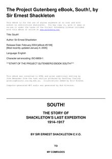 South: the story of Shackleton s 1914-1917 expedition