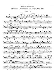 Partition basson 1, 2, Manfred, Op.115, Schumann, Robert